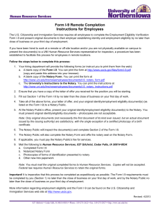 Form I-9 Remote Completion Instructions for Employees