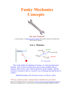 Funky Mechanics Concepts The Anti-Textbook*