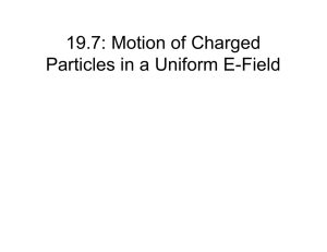 19.7: Motion of Charged Particles in a Uniform E-Field