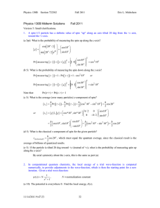   Physics 130B Midterm Solutions Fall 2011
