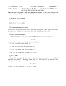 UCSD Physics 130b Quantum Mechanics Assignment 4