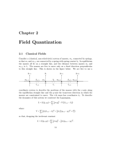 Field Quantization Chapter 2 2.1 Classical Fields
