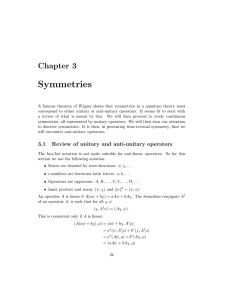 Symmetries Chapter 3