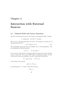 Interaction with External Sources Chapter 4 4.1