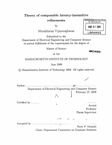 Theory  of  composable  latency-insensitive refinements Muralidaran  Vijayaraghavan