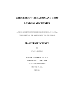 WHOLE BODY VIBRATION AND DROP LANDING MECHANICS MASTER OF SCIENCE