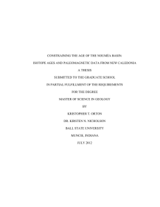 CONSTRAINING THE AGE OF THE NOUMÉA BASIN: A THESIS