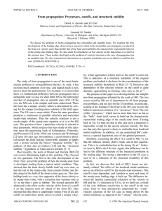 Front propagation: Precursors, cutoffs, and structural stability Leonard M. Sander