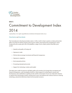 Commitment to Development Index 2014 BRIEFS Configure