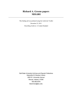 Richard A. Greene papers MSS.001
