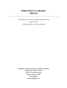 Indian Reserves collection MSS.011