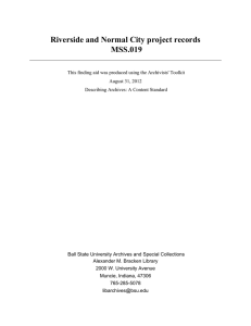 Riverside and Normal City project records MSS.019