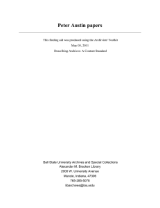 Peter Austin papers