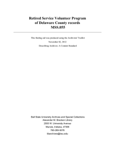 Retired Service Volunteer Program of Delaware County records MSS.055