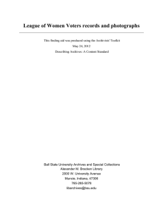 League of Women Voters records and photographs