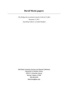 David Meeks papers