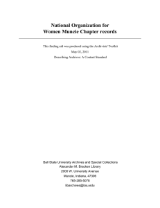 National Organization for Women Muncie Chapter records