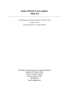 James Patrick Carey papers MSS.132