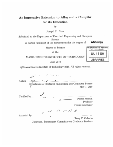 An  Imperative  Extension  to  Alloy ... for  its  Execution ARCHNES Joseph  P.  Near