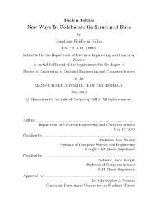 Fusion Tables New Ways To Collaborate On Structured Data Jonathan Goldberg Kidon