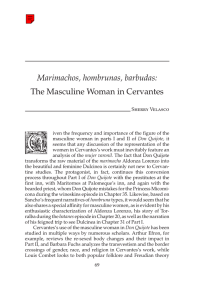 Marimachos, hombrunas, barbudas: The Masculine Woman in Cervantes Sherry Velasco