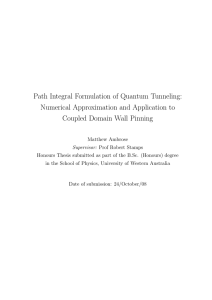 Path Integral Formulation of Quantum Tunneling: Numerical Approximation and Application to