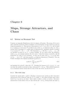 Maps, Strange Attractors, and Chaos Chapter 6 6.1