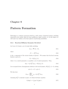 Pattern Formation Chapter 9