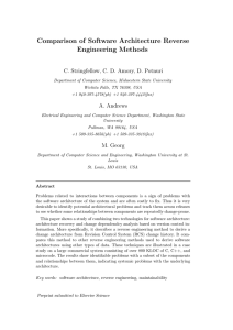 Comparison of Software Architecture Reverse Engineering Methods