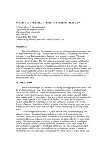 ANALYSIS OF THE EFFECTIVENESS OF STUDENTS’ TEST DATA