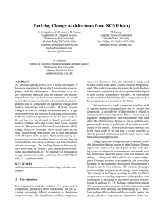 Deriving Change Architectures from RCS History