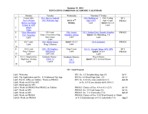 Summer II  2012 TENTATIVE CS4883/5443-ACADEMIC CALENDAR  SP 1