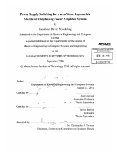 Power  Supply  Switching  for a mm-Wave ... Multilevel  Outphasing Power Amplifier  System Jonathon David  Spaulding