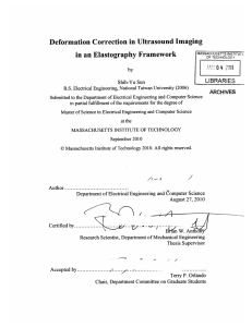 in an Elastography Framework Deformation  Correction in Ultrasound Imaging 04S LIBRARIES