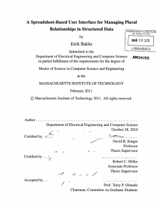 RARs iES LiB A  Spreadsheet-Based  User  Interface for Managing ...