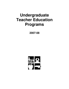 Undergraduate Teacher Education Programs