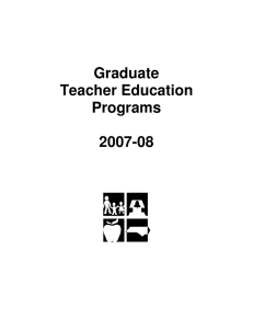 Graduate Teacher Education Programs