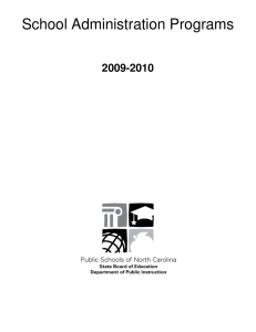 School Administration Programs 2009-2010