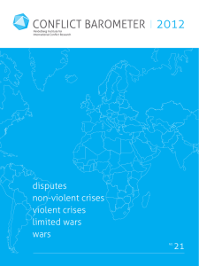 2012 disputes non-violent crises violent crises