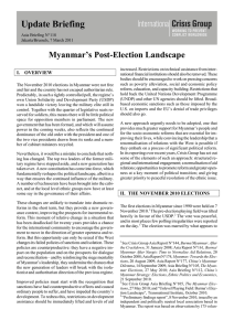 Update Briefing  Myanmar’s Post-Election Landscape