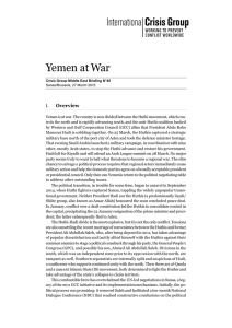 Yemen at War Overview I.