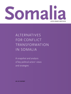 Somalia AlternAtives for ConfliCt trAnsformAtion