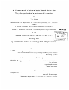 A  Hierarchical  Markov  Chain Based  Solver ... Very-Large-Scale  Capacitance  Extraction Yan  Zhao