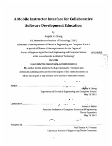 A  Mobile  Instructor Interface for Collaborative N.