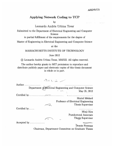 ARCHPuvwS Applying  Network  Coding  to  TCP