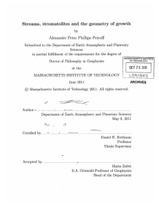 Streams,  stromatolites  and the  geometry  of ... Alexander  Peter  Phillips  Petroff