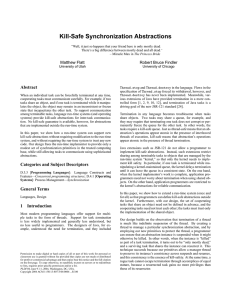 Kill-Safe Synchronization Abstractions