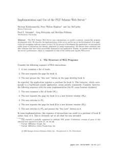 Implementation and Use of the PLT Scheme Web Server