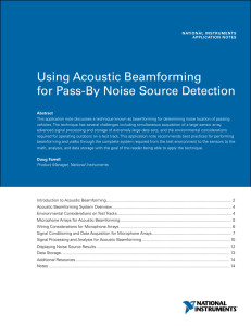 Using Acoustic Beamforming for Pass-By Noise Source Detection