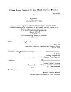 Urban  Scene  Parsing via  Low-Rank  Texture ... ARCHNVES by EECS,  MIT,